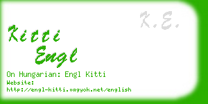 kitti engl business card